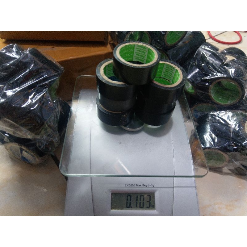 Lakban Isolasi isolator tape curah bagus layak pakai 100gram