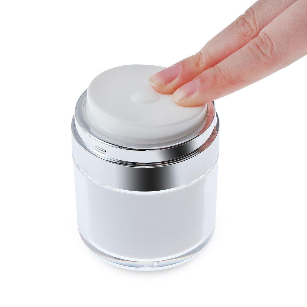 Botol Vacuum Nanas Portable Alat Makeup Kosong Airless Squeeze Pump Sample Vial Press Cream Jar