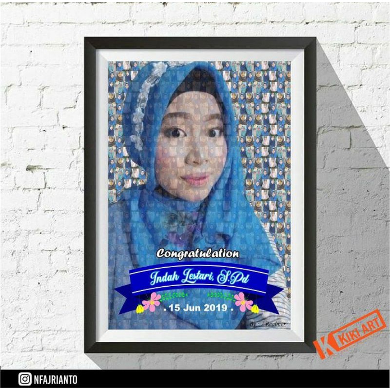 Promo Edit Foto Mozaik dengan Frame Block Poster ukuran 12R dll