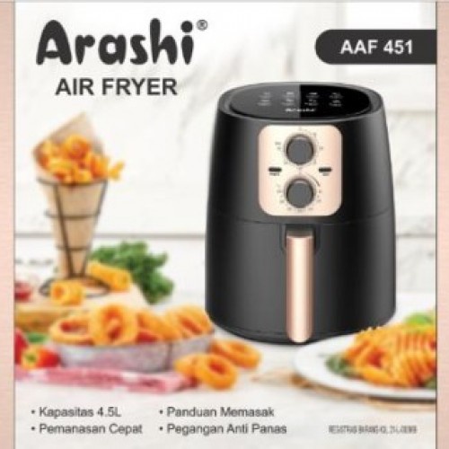 ARASHI DIGITAL FRYER AAF 451 AIR FRYER 4.5 LITER PENGGORENG ELEKTRIK