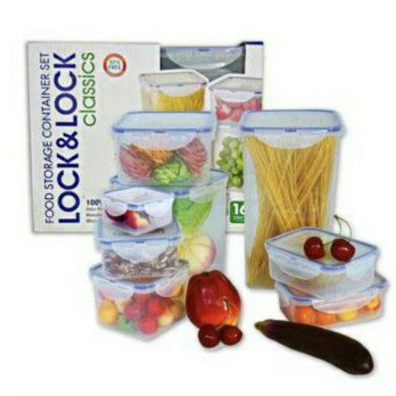 Lock n Lock Gift Set Container with Color Box 8p / kado murah lock&amp;lock