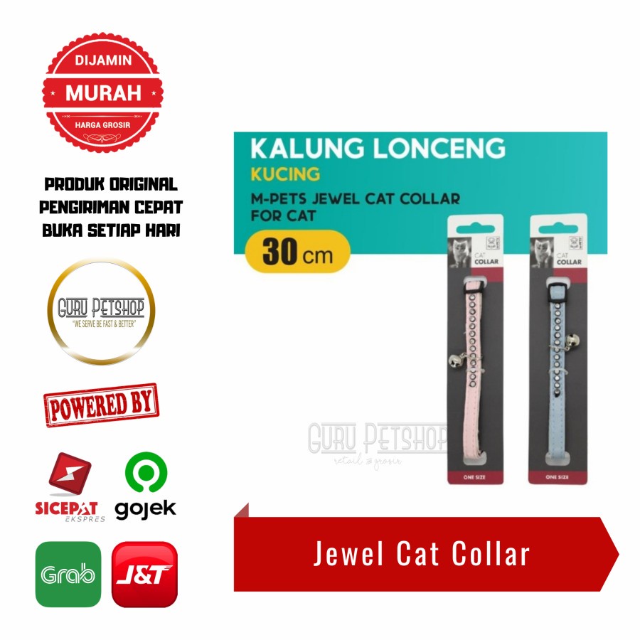 Kalung Kucing Lonceng M-Pets Jewel Cat Collar 30cm Collar Kucing