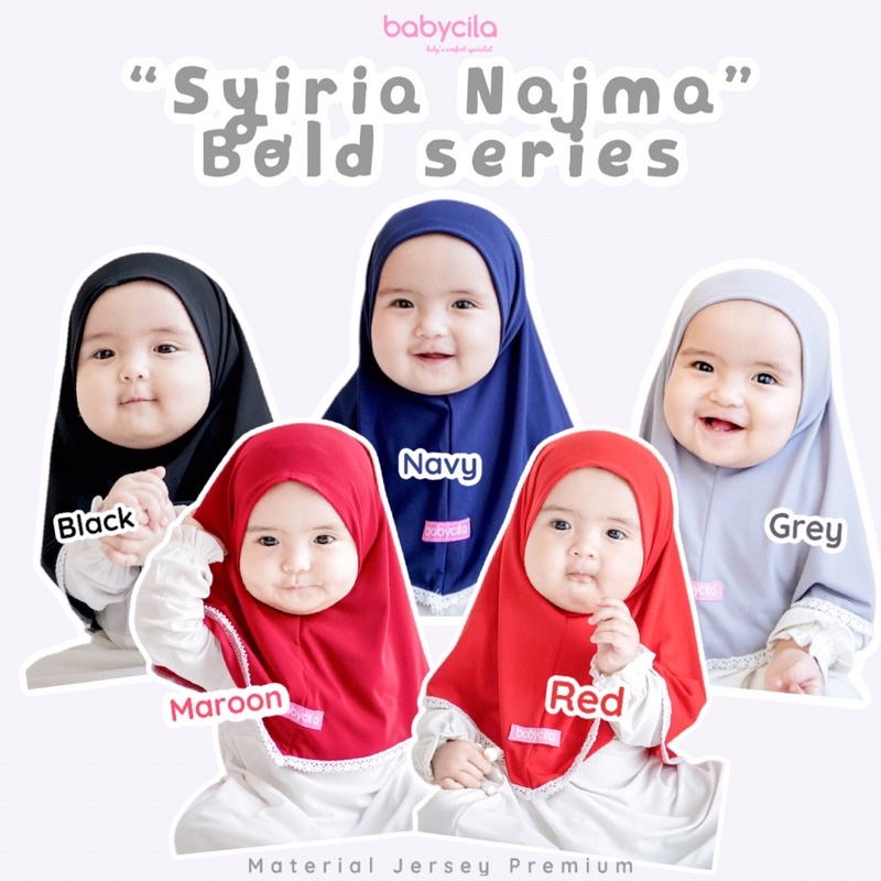 Babycila Syiria Najma Hijab Anak Jersey Premium [Bold Series]