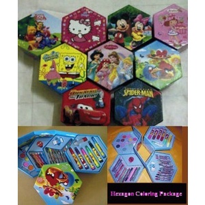 Crayon Hexagon Set Karakter Lucu Reseller Welcome Barang Unik China