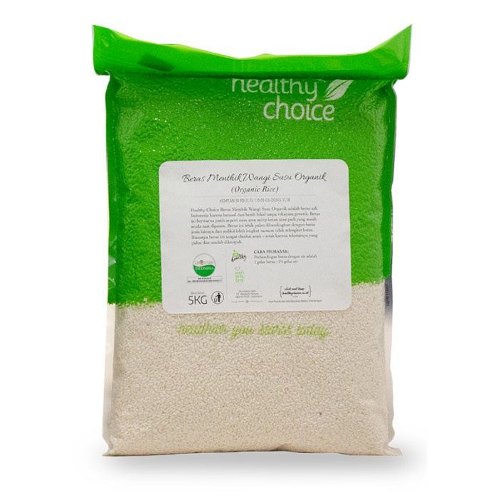 

bg20t01r Healthy Choice Beras Menthik Wangi Susu Organik 5Kg Sv012Ss