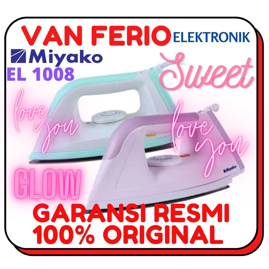 Miyako EL1008M Setrika Listrik EL1008 GARANSI RESMI
