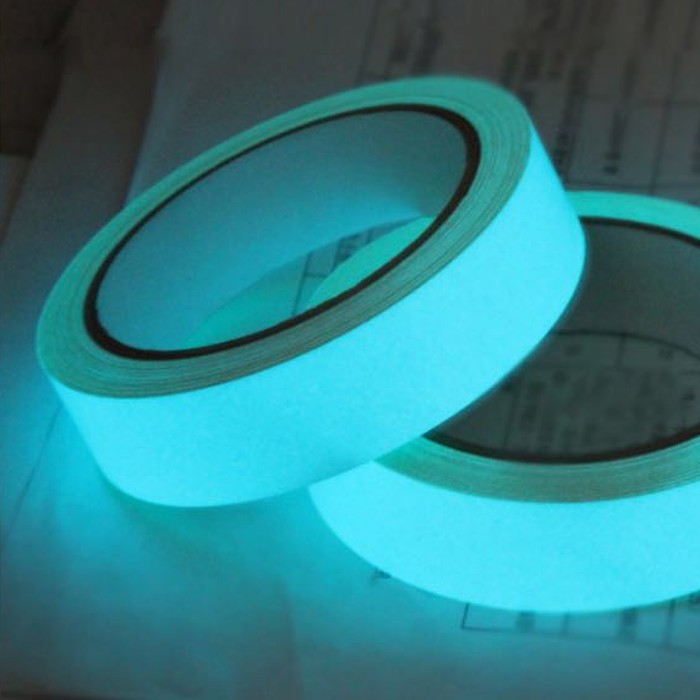 Luminous Tape Stiker Lakban Fosfor TERMURAH Glow in the Dark 3cm x 3m - BIRU