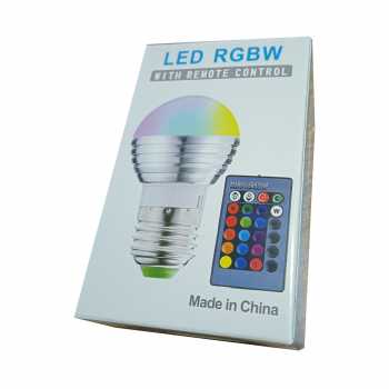 Lampu Bohlam LED RGB 3W 16 Colors E27 + Remote Control / Lampu Bohlam Warna Warni Led Lampu Bohlam Remote Lampu Led 3 Watt Warna Warni / Lampu Bohlm Led Multicolor Warna Warni Rgb Watt 3 W 16 Color Remote Control Super Terang Hemat Lampu Led Gantung Murah