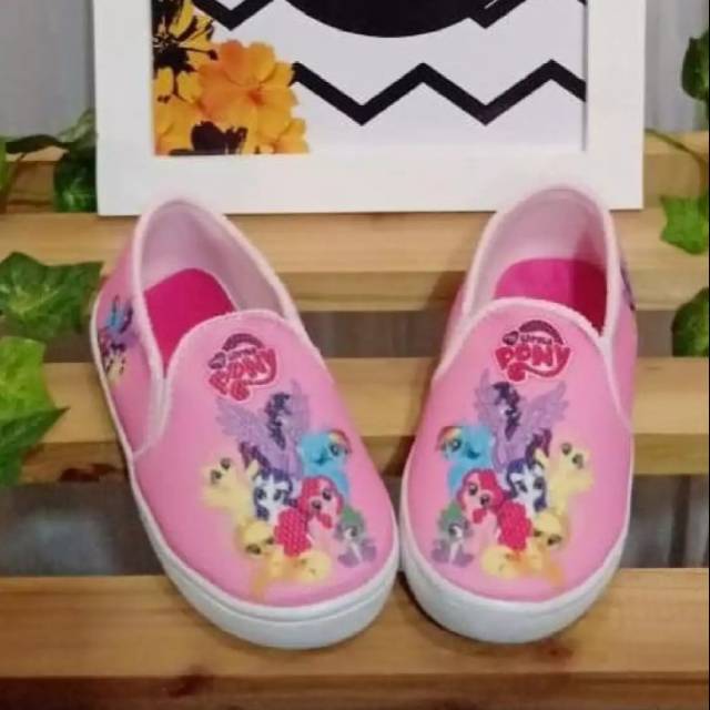 Sepatu Sneakaers Tanpa Tali Baby/anak motif Pony