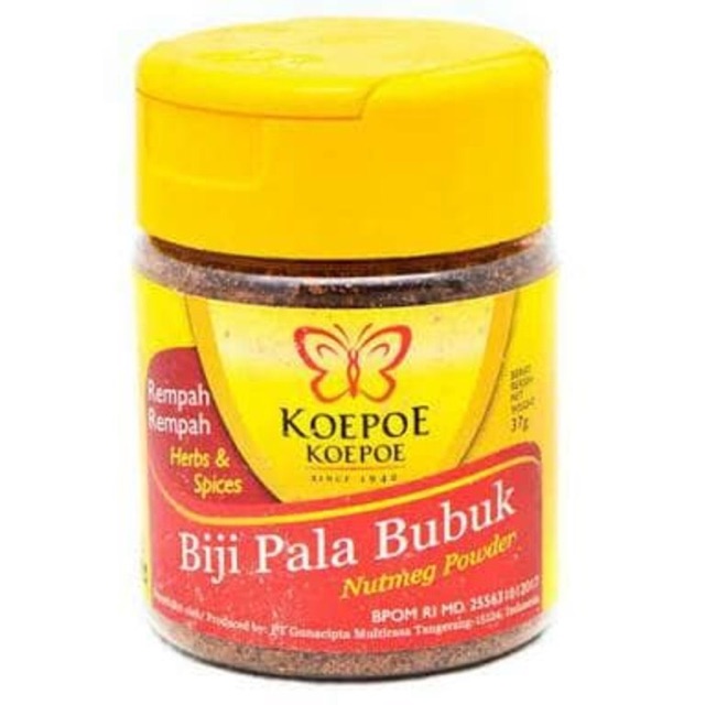 Biji Pala Bubuk Koepoe Nutmeg Powder Kupu 37 Gram