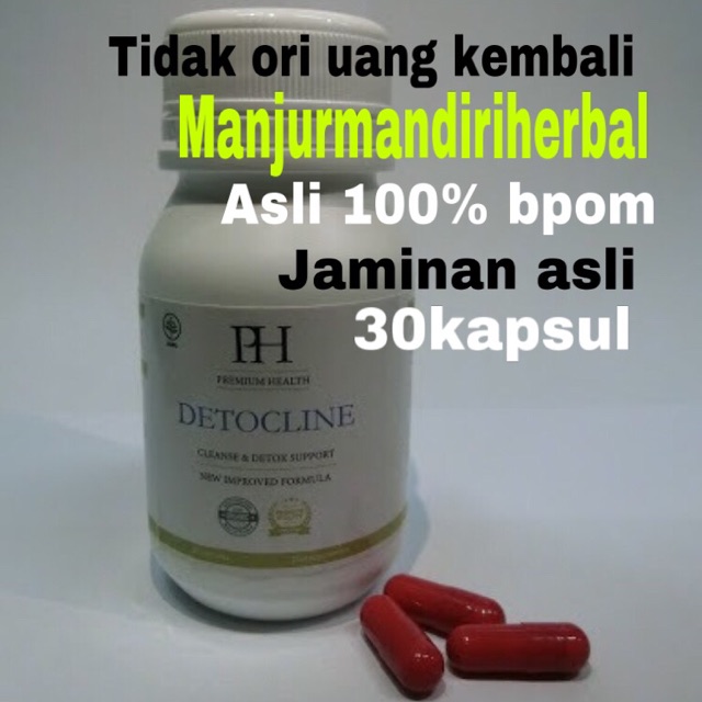 Detocline cleanse &amp; detox support obat herbal anti parasit,virus &amp; bau mulut 100%asli bpom