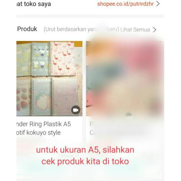 

ESZ Binder ring plastik B5 A5 [ kokuyo style ] Terbatas