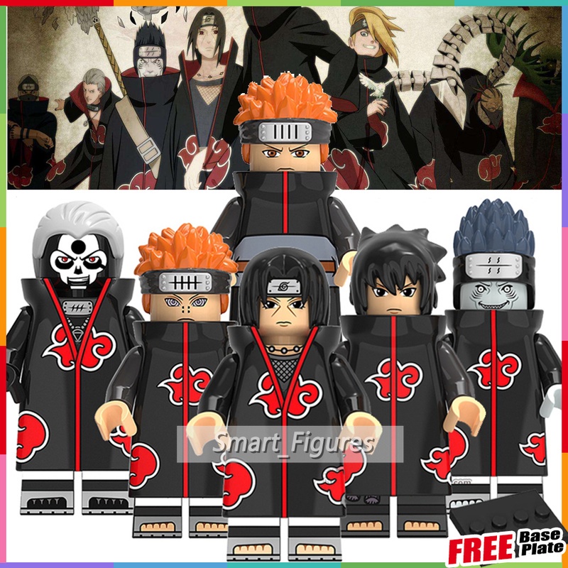 Action Figure Naruto Minifigures Pain Akatsuki Hoshigaki Kisame Uchiha Itachi Sasuke Hidan KDL801 Untuk Hadiah