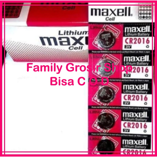 Battery CR 2016 Baterai Kancing Batre Koin 3V Baterei Lithium CR-2016 Kalkulator Jam Tangan