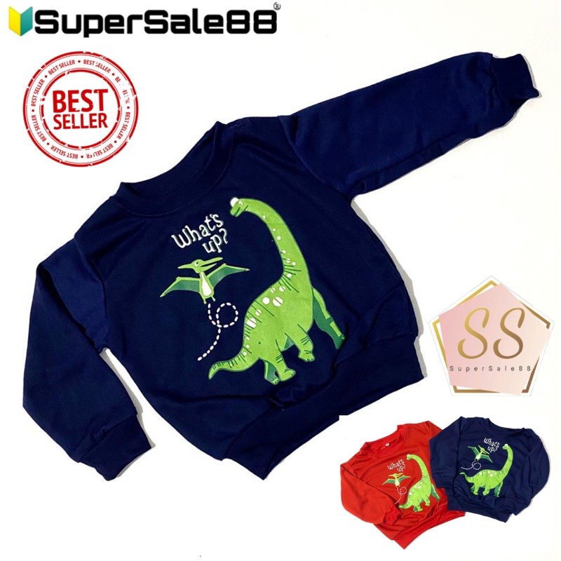 SWITER DINO ANAK PILIH WARNA BISA COD1-6 THUN