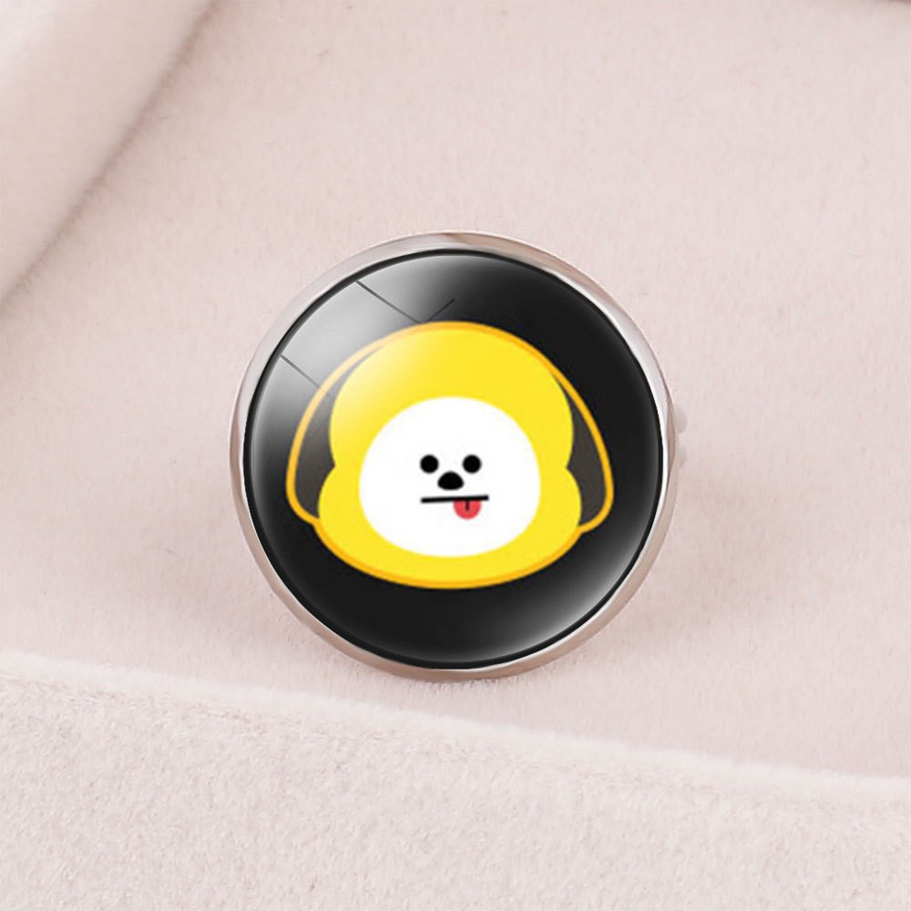 【2.2Promosi】KPOP BTS BT21 Cincin Ring Aksesoris Wanita Lucu Korean Style #KP 20