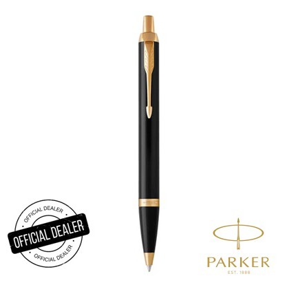 

Pulpen PARKER IM Black Premium Gold Trim Ball Pen Original Resmi