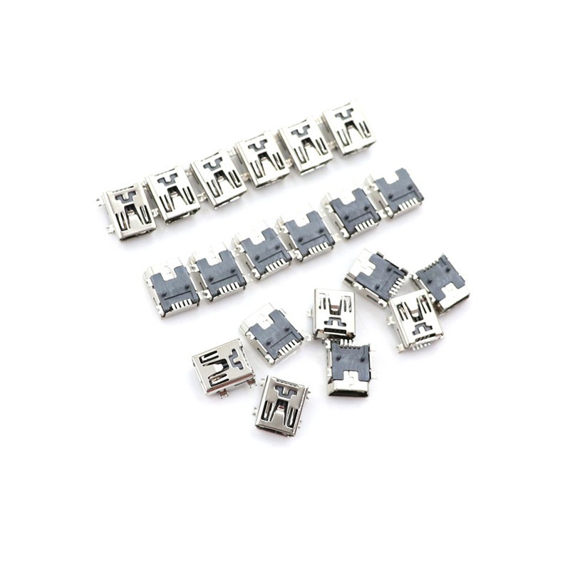 20Pcs Konverter Mini USB Type B Female Port 5-Pin 180 Derajat SMD SMT PCB Jack