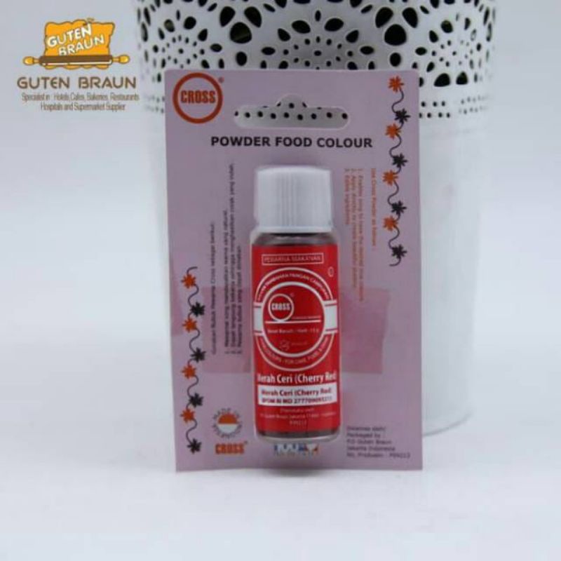 

Pewarna Makanan Halal Bubuk/Powder CROSS 15gr