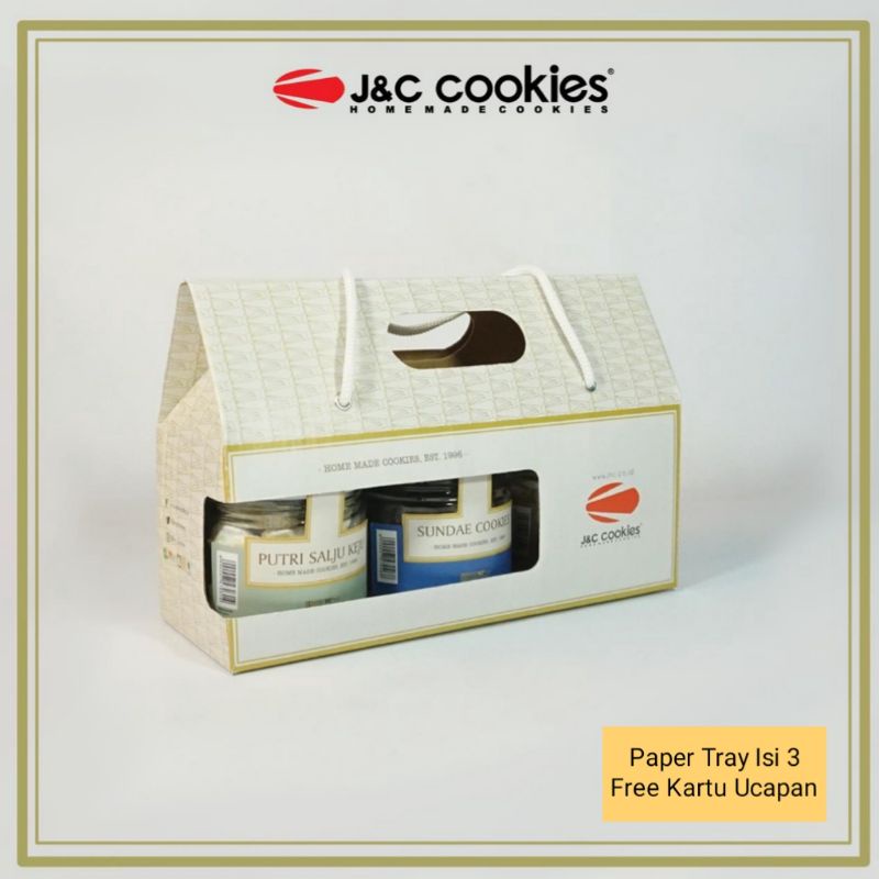 

Paket J&C Cookies 3 Toples Jar + Paper Tray