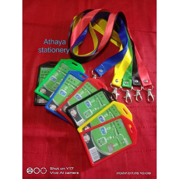 

Tali ID card non stoper 2 cm+ID card karet T014(1 kartu)
