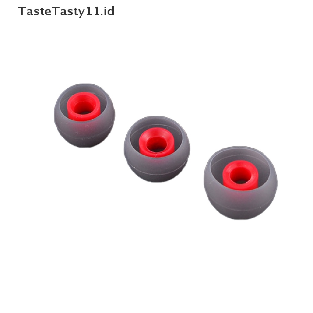 10pcs Eartips Noise Isolating Bahan Silikon Ukuran S M L Untuk Headphone