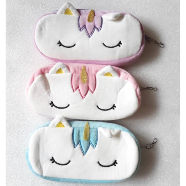 

Pencil Case Plush Unicorn Tempat Pensil Unicorn school stationery