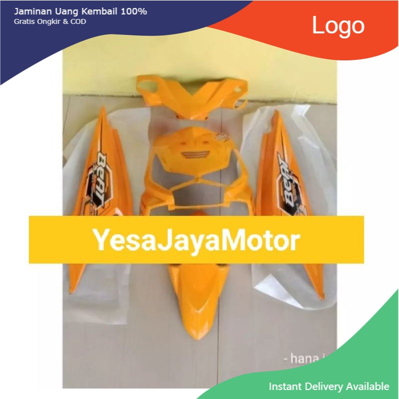 Body Halus Beat Karbu Warna Orange Plus Sticker (Barang baru)