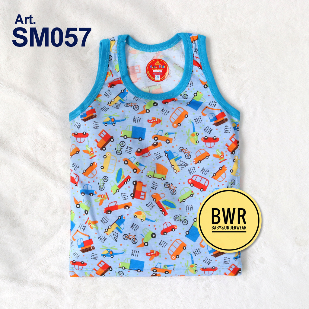 AGREE | Singlet Anak Agree WARNA MOTIF | SM057 Kaos Dalam Anak Kutung 057