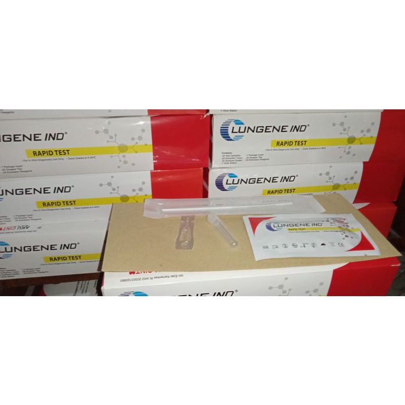 ANTIGEN SWAB TEST HIDUNG MANDIRI  CLUNGENE IND ORI KEMENKES NASAL NASOFARING RAPID TEST PCR + BUBLE