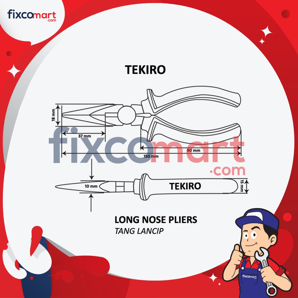 Tekiro Tang Lancip / Long Nose Pliers