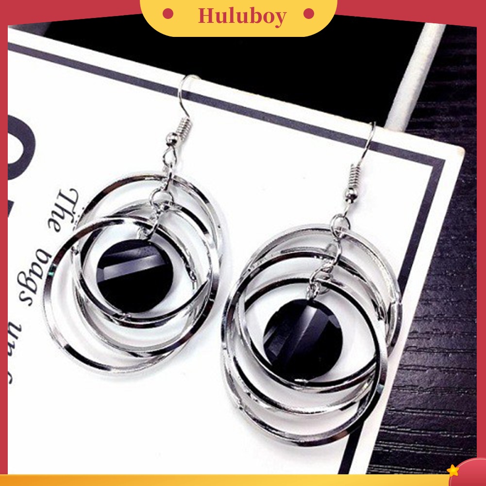 Hu Hu Hu Hu Hu Alat Bantu Pasang Kacamata♡ Anting Kait Gantung Wanita Desain Lingkaran Hollow Gaya Elegan Untuk Pestahadiah