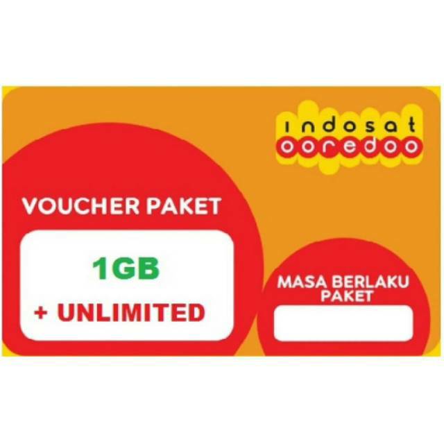 Voucher paket internet Indosat im3 ooredoo 1GB + Unlimited