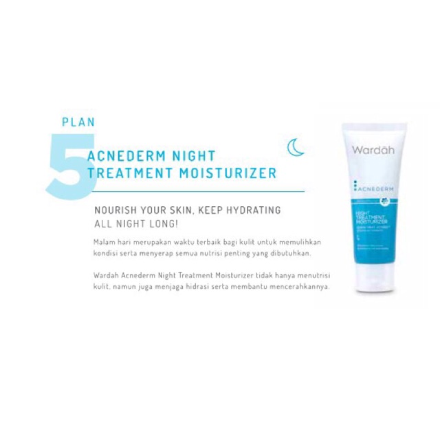 Wardah Acnederm Acne Night Treatment Moisturizer 40ml