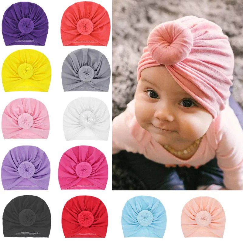 Turban Donat Bayi Jersey 0 - 2 tahun