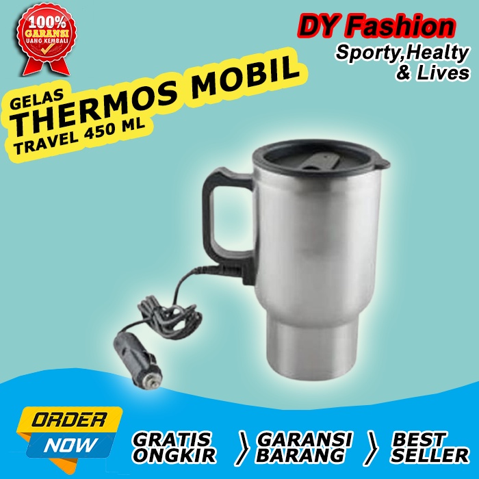 Mug teko termos listrik cangkir pemanas air MN165 gelas Elektrik portable Interior mobil thermos