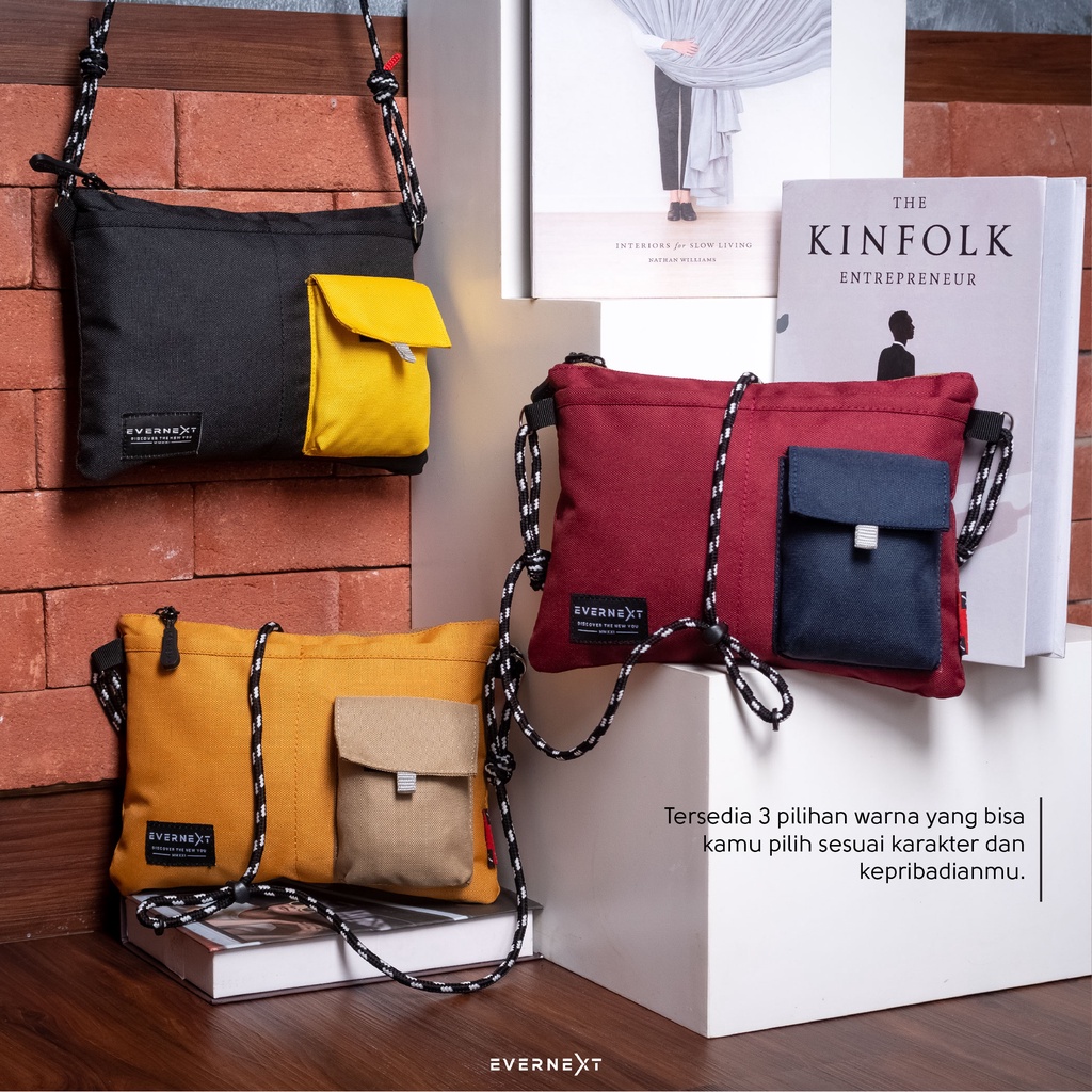 Sling Pouch Clucth Bag Waterproof Tas Cowo Simpel Slempang Tangan Kondangan Jinjing Pria Cowok Anti air