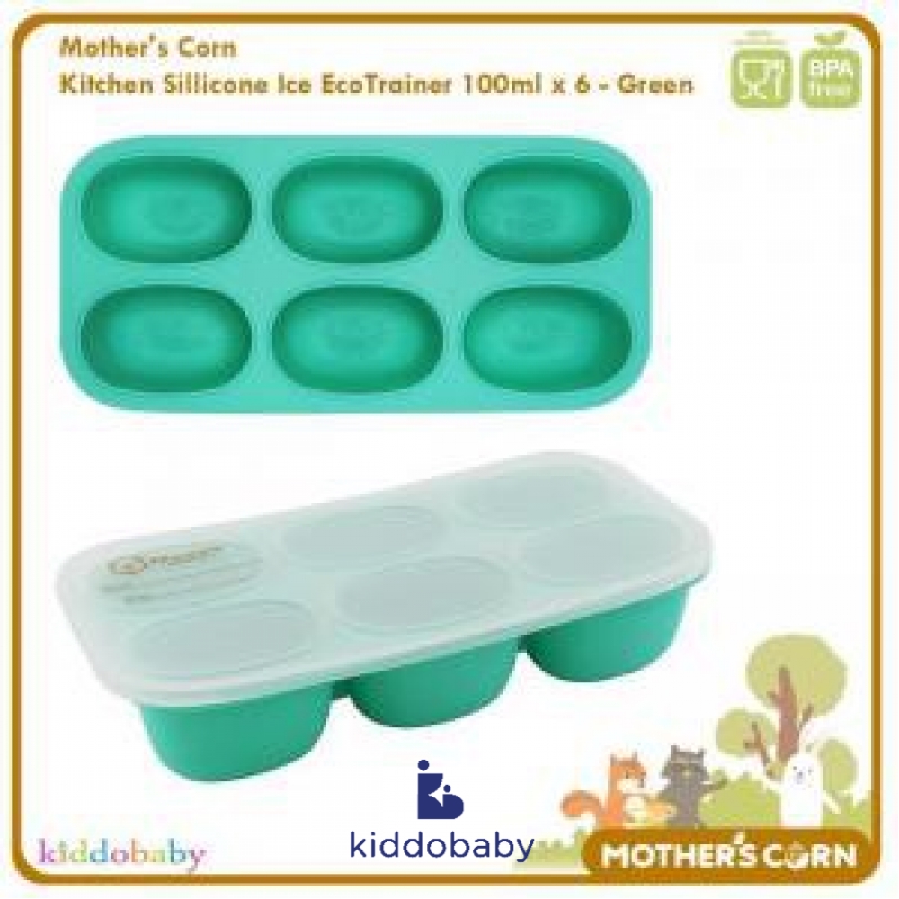 Mother's Corn Kitchen Silicone Ice Ecotrainer 100ml x 6 - Green