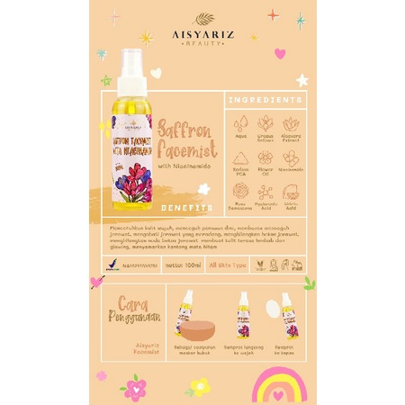 Facemist Saffron Aisyariz