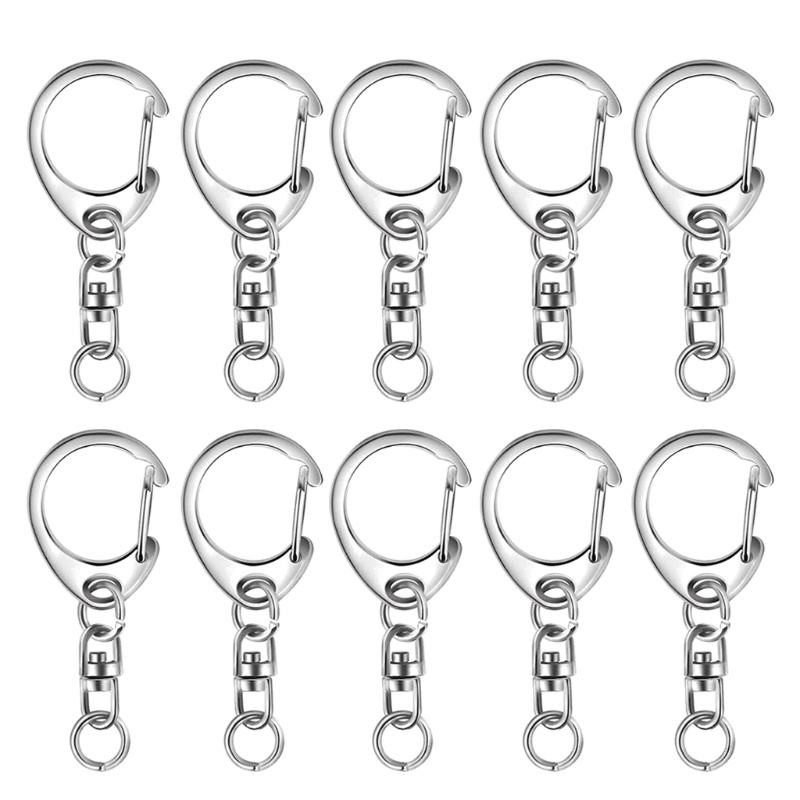 Siy Zinc Alloy Metal Blank Keyring Keychain Split Ring Keyfob Untuk Key Holder Rings Wanita Pria DIY Untuk Gantungan Kunci Untuk Kunci