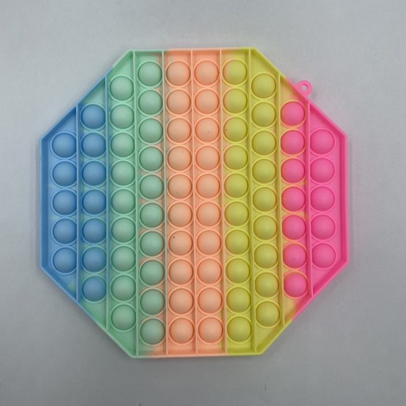 Jumbo Pop It Push Bubble Sensory Cute Toy Super Big Popit Gigantic Oversized Chess Board Push Pop It Hello Kitty Toys for Kid Children Gift-Macaron Octagon 20cm