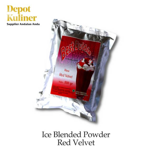 Bubuk Minuman Kekinian Ice Blended Bubble Powder Red Velvet 500 Gram