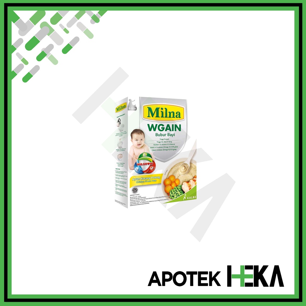 Milna Wgain Bubur Bayi Bebas Gluten 6+/8+ - Untuk 6 Bulan/8 Bulan (SEMARANG)