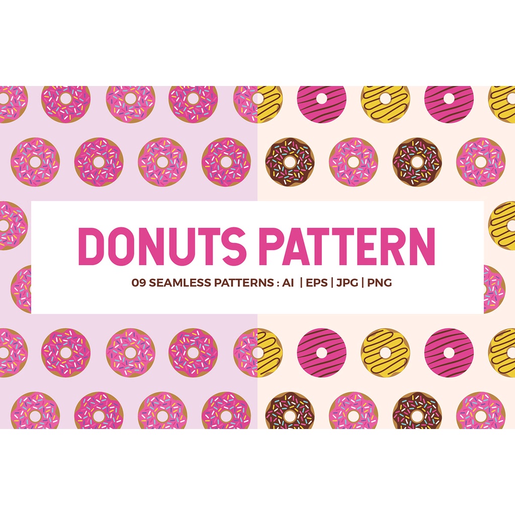 Donuts Seamless Patterns