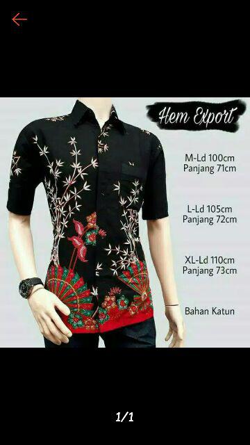 Kemeja Batik Pria Kode Pb 129 | Batik Motif Kipas