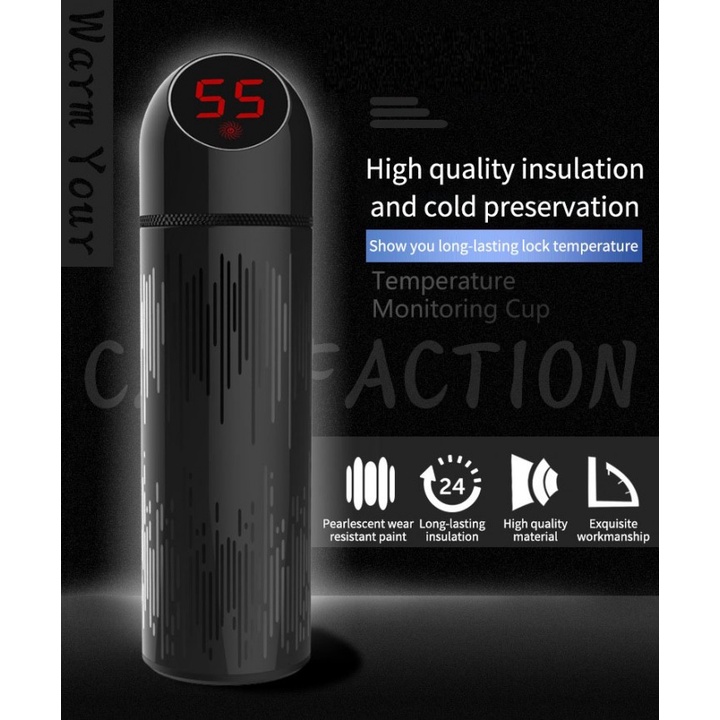 CROOR CR10 - Botol Termos Smart Insulation Vacuum LED Display 500ml