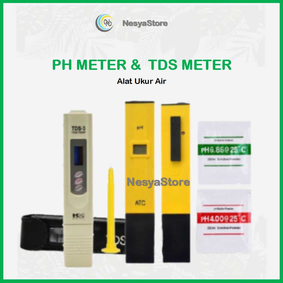 TDS Meter Digital PH Meter Alat Ukur Nutrisi PPM Air dan Alat Ukur Keasaman Hidroponik