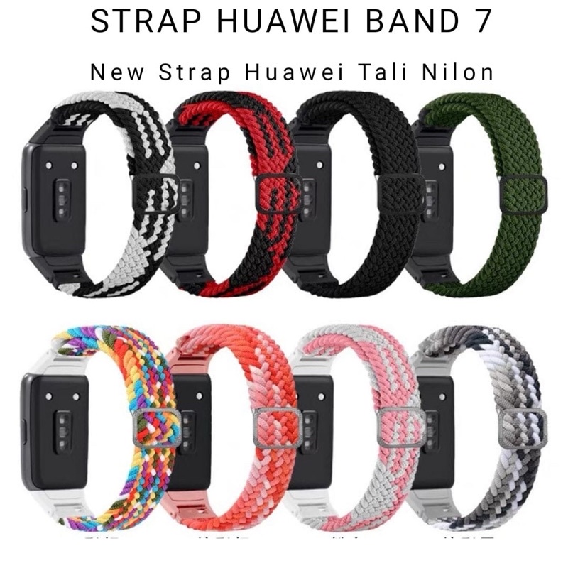 Strap Huawei Band 7 Nilon Tali Huawei Band 7 Nilon Bahan Kancing Stainless