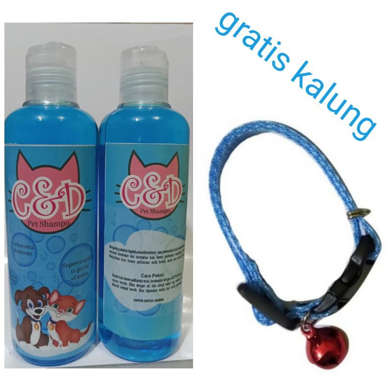 Gratis Kalung.Shampo kucing 250ml Perlengkapan Grooming Murah Paket Hemat