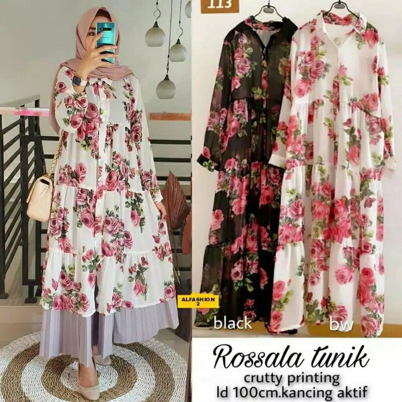 long tunik zara nagita jumbo ceruty Terbaru import